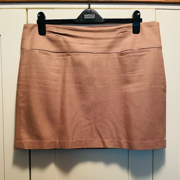 GAP Wool Camel Mini Skirt Size 14 - Picture 1 of 3